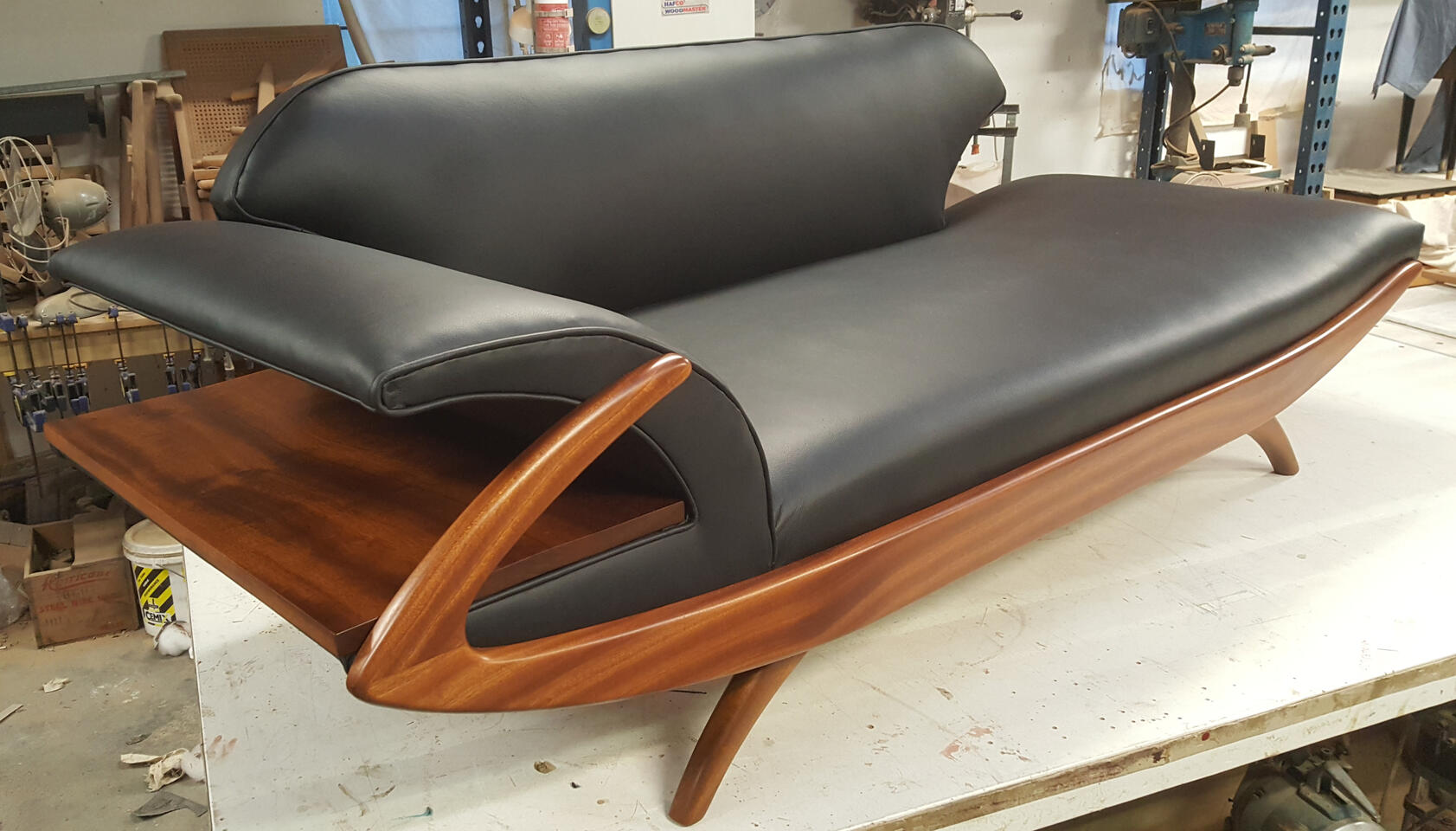 Rare NZ Cleopatra Chaise mcm upholstery & Restoration specialists Furnichur Lake Taupo